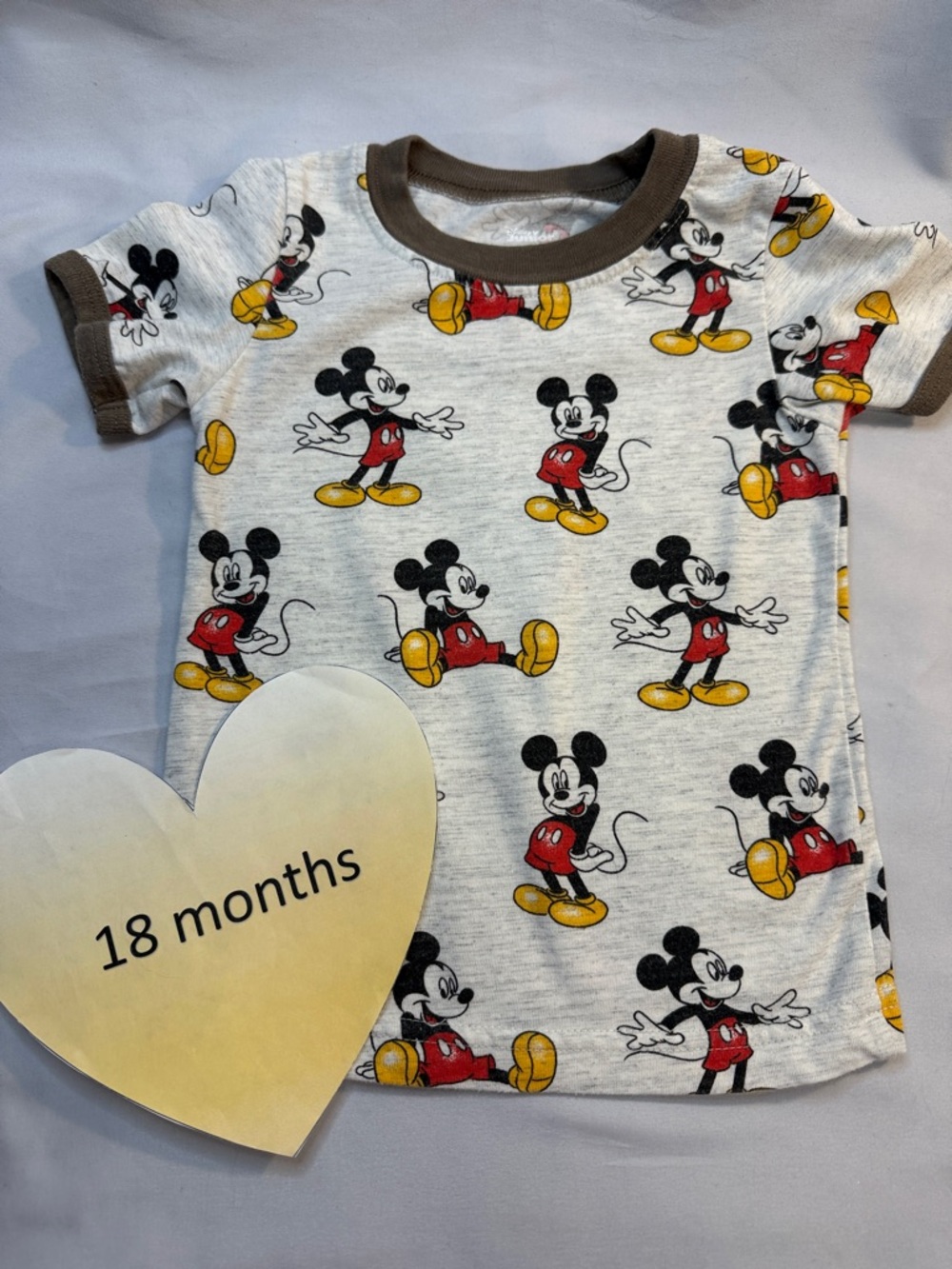 Disney Mickey Mouse Allover Print Short Sleeve Tee